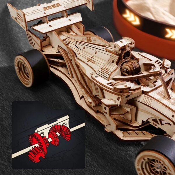 iKid Rokr Racing Car 3D Wooden Puzzle Only Supports Tk And Independent Station Platforms - Image 8
