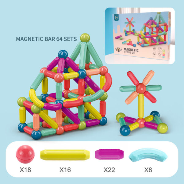 iKid Baby Toys Magnetic Stick Building Blocks Game Magnets Children Set Kids Magnets For Children Magnetic Toy Bricks - Image 6