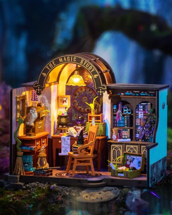 iKid Robotime Diy Miniature House Kit Magic Study Craft Model Kits - Image 4
