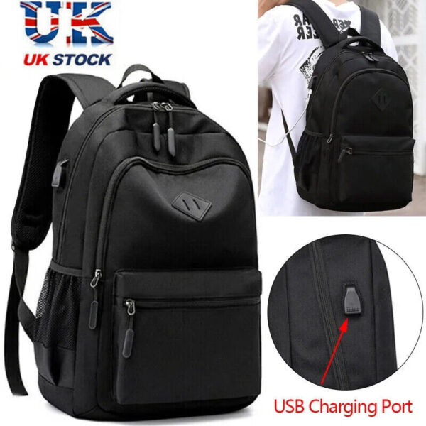 iKid Men Women Boys Laptop Backpack Waterproof Large Mens Rucksack Travel School Bag - Image 7