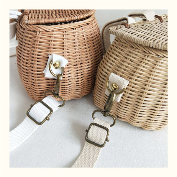 iKid Children'S Bicycle Rattan Woven Storage Basket - Image 6