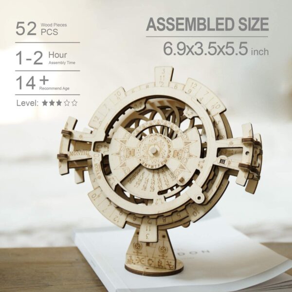 iKid Rokr Diy 3D Wooden Puzzle Perpetual Calendar Assembly Kids Toy Jigsaws - Image 4