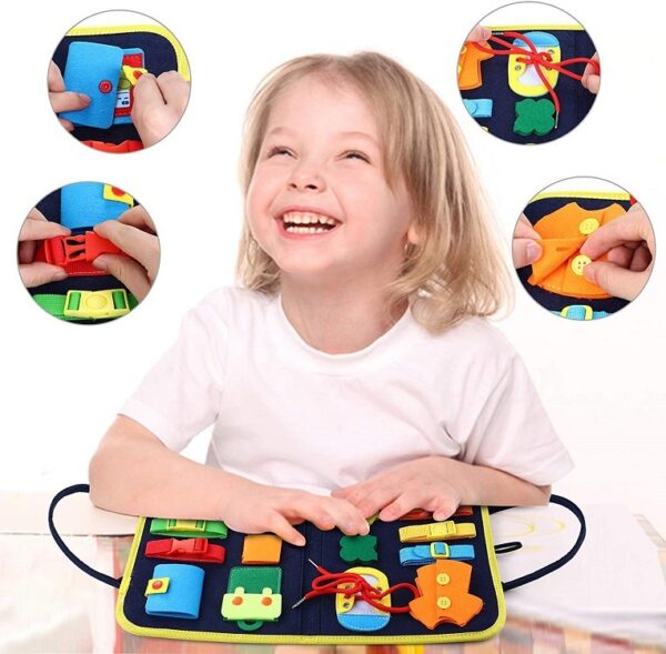 iKid New Busy Book Children'S Busy Board Dressing And Buttoning Learning Baby Early Education Preschool Sensory Learning Toy - Image 2
