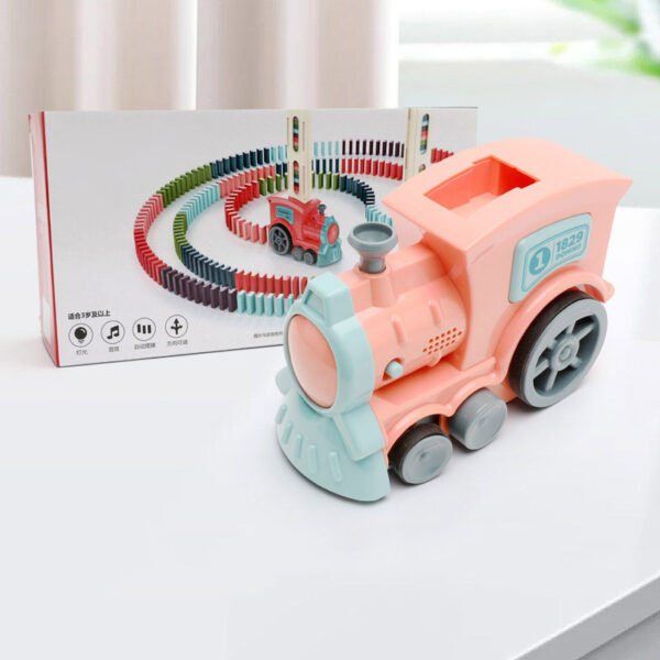 iKid Domino Train Toys Baby Toys Car Puzzle Automatic Release Licensing Electric Building Blocks Train Toy - Image 7