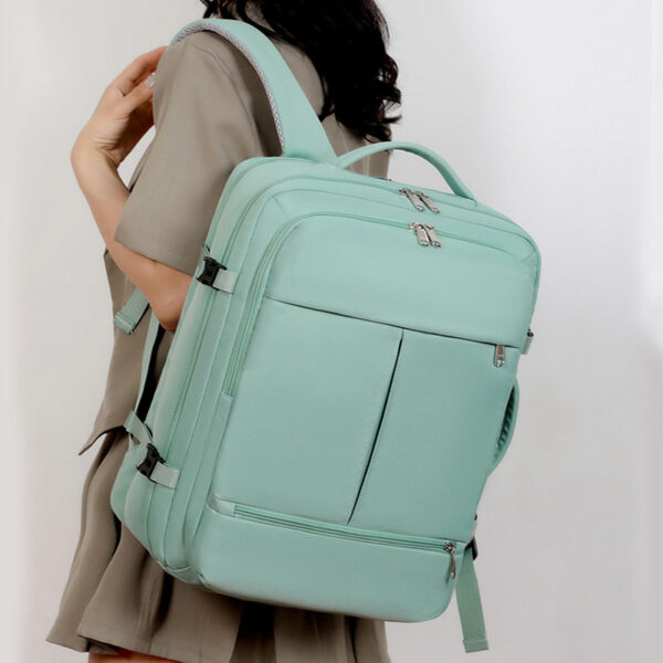 iKid Large Capacity Backpack For Women Men Multiple Pockets And Zippers Versatile Computer Bags Business Travel Backpack - Image 3