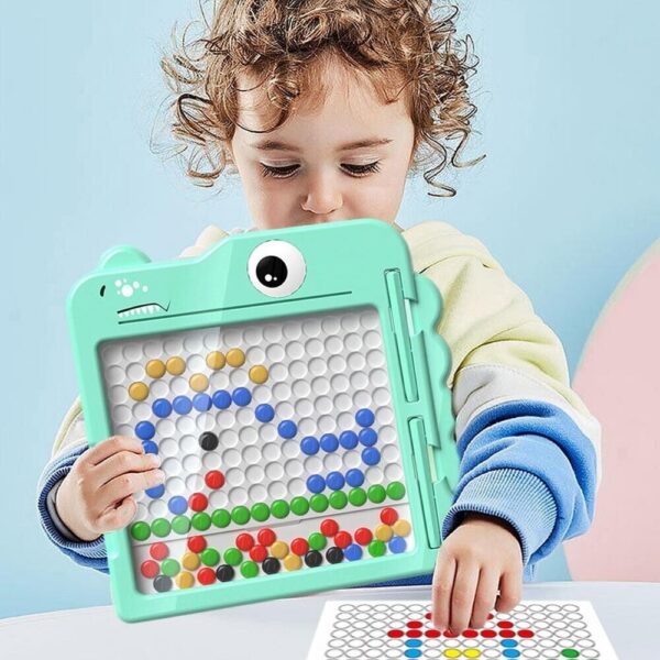 iKid Kids Magnetic Drawing Board Montessori Fine Motor Skill Learning Toy Doodle Gift - Image 6