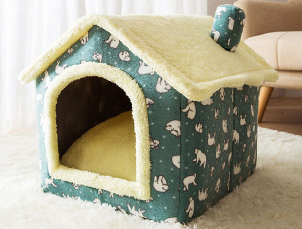 iKid Foldable Dog House Pet Cat Bed Winter Dog Villa Sleep Kennel Removable Nest Warm Enclosed Cave Sofa Pets Supplies - Image 8