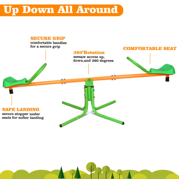 iKid 360 Degree Rotating Outdoor Children'S Rotating Seesaw - Image 2
