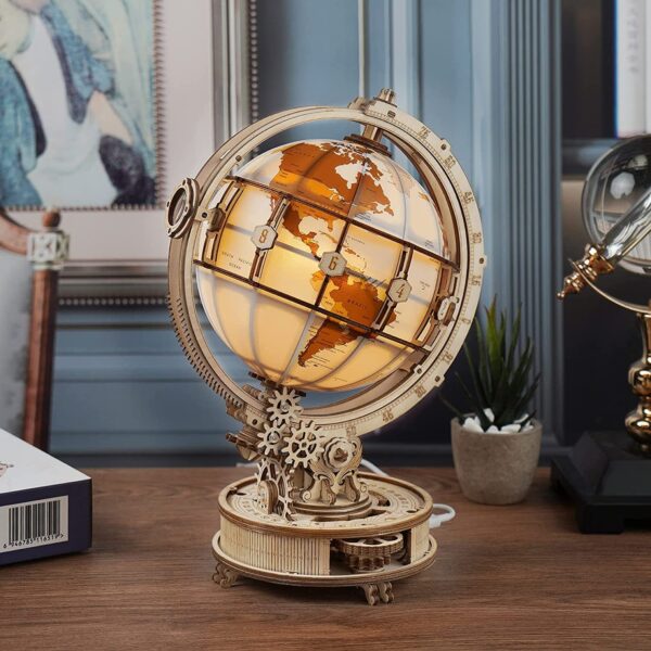 iKid Rokr Luminous Globe 3D Wooden Hot Selling 180Pcs Model Building Block Kits Toy - Image 9