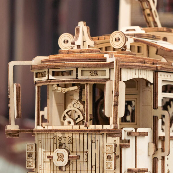 iKid Rokr Classic City Tram 3D Wooden Puzzle Lk801 Building Toys Jigsaw For Xmas Gift - Image 3