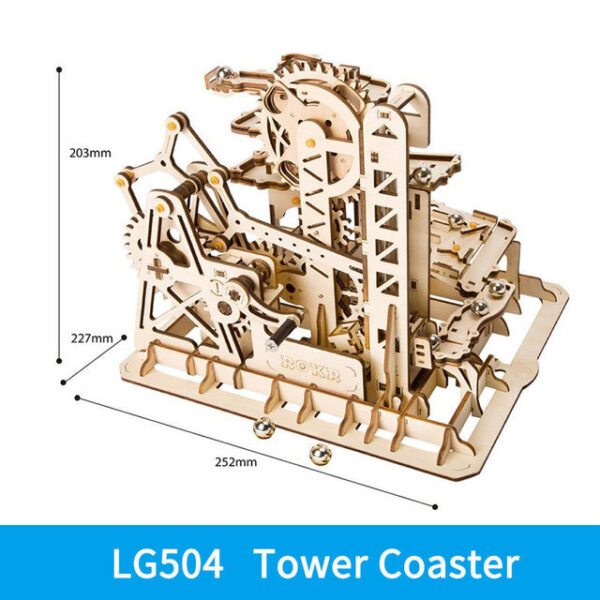 iKid 3D Diy Wooden Puzzle Roller Coaster Children'S Toys - Image 10