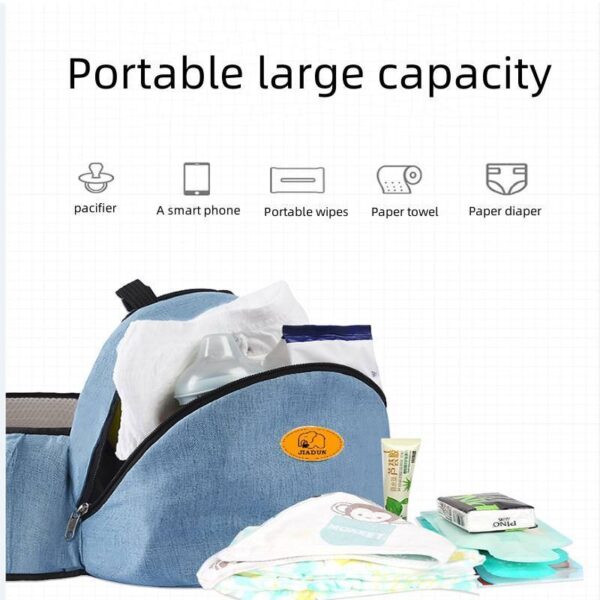 iKid Baby Hip Seat Carrier Baby Waist Stool For Child Infant Toddler With Adjustable Strap Buckle Pocket Soft Inner Huge Storage Ergonomic Baby Carrier Infant Kid Baby Hipseat Sling - Image 4