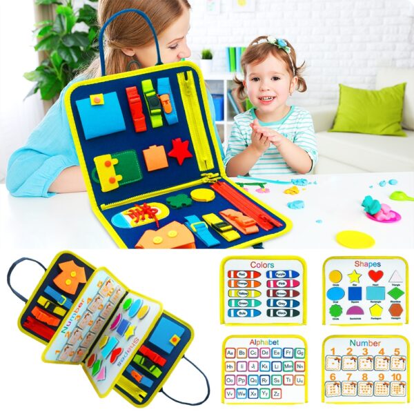 iKid New Busy Book Children'S Busy Board Dressing And Buttoning Learning Baby Early Education Preschool Sensory Learning Toy