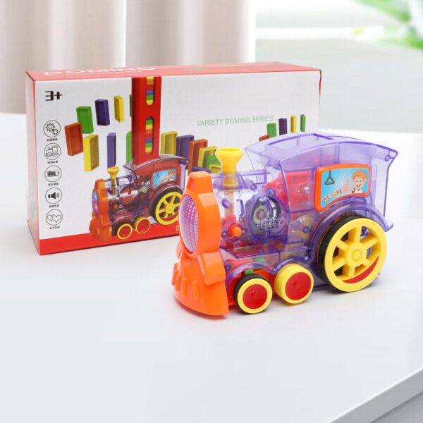 iKid Domino Train Toys Baby Toys Car Puzzle Automatic Release Licensing Electric Building Blocks Train Toy - Image 8