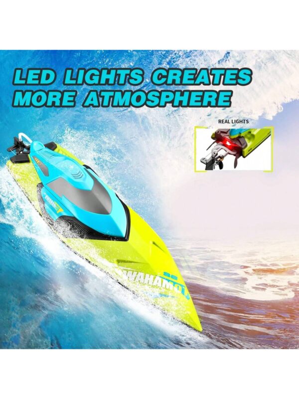 iKid 4Drc S2 4Drc Fast Rc Boat For Pools And Lakesremote Control Boat With Led Lights2.4Ghz High Speed Rc Racing Boats For Lakes Low Battery Alarmlogistics Is Randomly Dispatched By Upsusps And Fedex - Image 5