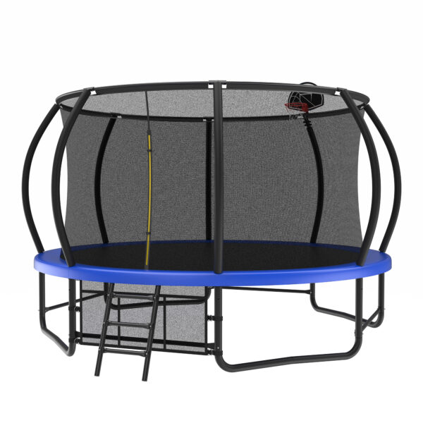 iKid 14 Foot Fenced Trampoline - Leisure Trampoline With Ladder And Rust Proof Coating Prohibited Platform Temu - Image 6