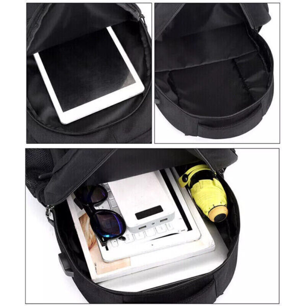 iKid Men Women Boys Laptop Backpack Waterproof Large Mens Rucksack Travel School Bag - Image 10