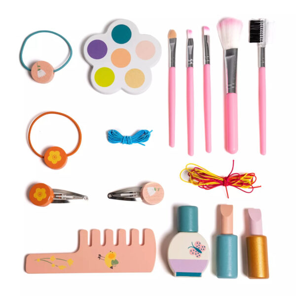 iKid Robud Wooden Cosmetic Makeup Preschool Toys Set Pretend Play Baby Gifts - Image 6