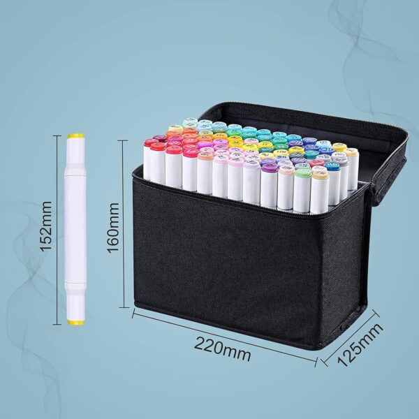 iKid 80 Farbe Acrylstifte Marker Set Permanent Pen Diy Graffiti Sketch Dual Pen - Image 5