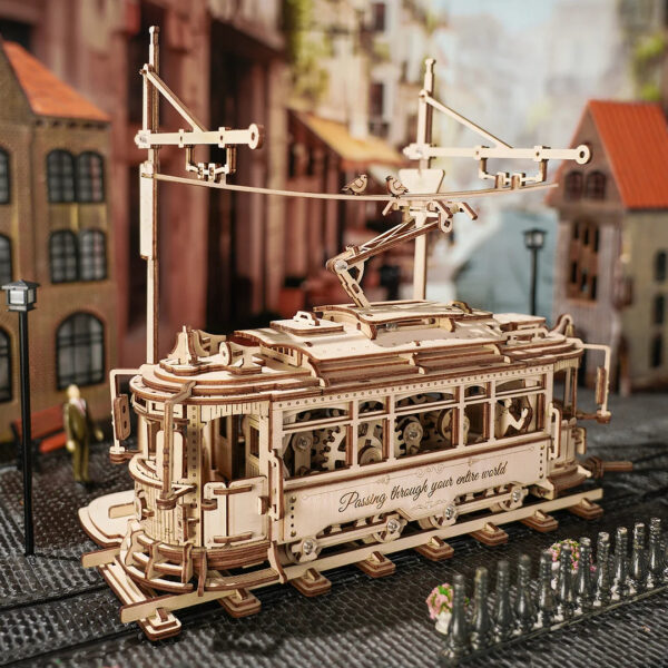 iKid Rokr Classic City Tram 3D Wooden Puzzle Lk801 Building Toys Jigsaw For Xmas Gift