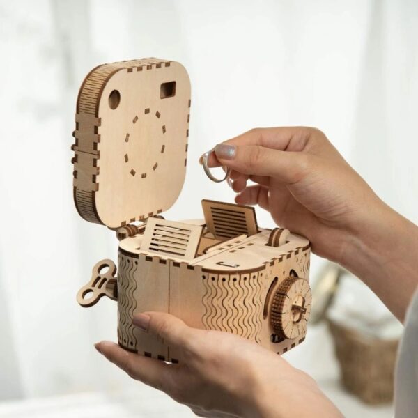 iKid Robotime Rokr 123Pcs Treasure Box Creative 3D Wooden Puzzle Game Assembly Toys Chris Gift For Children Adults Teens Dropshipping - Image 4
