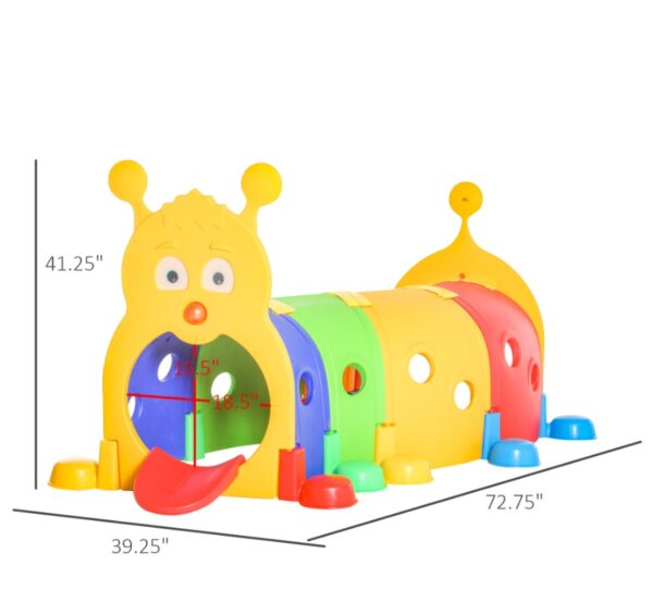 iKid Tunnel Kids Outdoor Play Multicolor 59 Inches Long Non-Toxic Pp Toddler Toy For 3-6 Years Old - Image 5