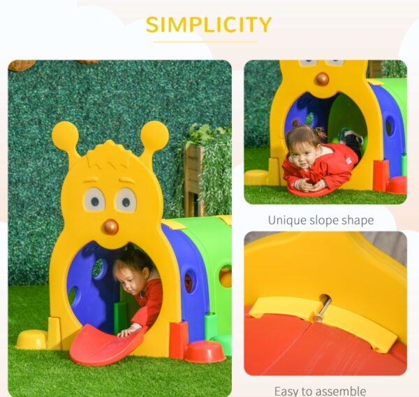 iKid Tunnel Kids Outdoor Play Multicolor 59 Inches Long Non-Toxic Pp Toddler Toy For 3-6 Years Old - Image 8