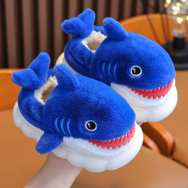 iKid Winter Children Boys And Girls Warm With Velvet Parent-Child Children Bag Heel Furry Home Baby Cotton Slippers - Image 6