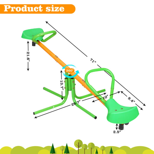 iKid 360 Degree Rotating Outdoor Children'S Rotating Seesaw - Image 4