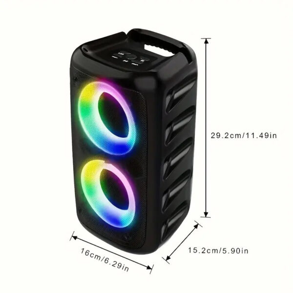 iKid Wireless Speaker With Subwoofer Large Boombox Speaker Stereo Speaker Subwoofer Outdoor Wireless Speaker Party Disco Light Tws Tf Aux - Image 9