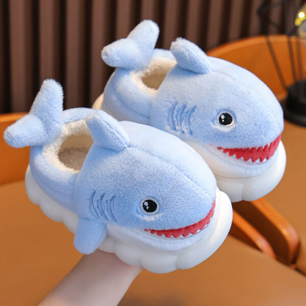 iKid Winter Children Boys And Girls Warm With Velvet Parent-Child Children Bag Heel Furry Home Baby Cotton Slippers - Image 9