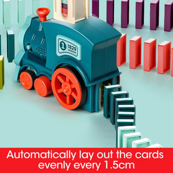 iKid Domino Train Toys Baby Toys Car Puzzle Automatic Release Licensing Electric Building Blocks Train Toy - Image 3