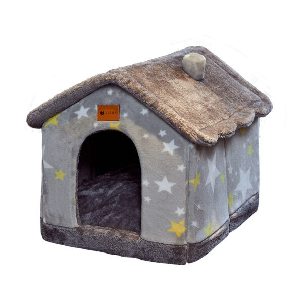 iKid Foldable Dog House Pet Cat Bed Winter Dog Villa Sleep Kennel Removable Nest Warm Enclosed Cave Sofa Pets Supplies - Image 3