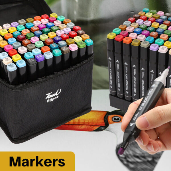 iKid 80 Farbe Acrylstifte Marker Set Permanent Pen Diy Graffiti Sketch Dual Pen - Image 6