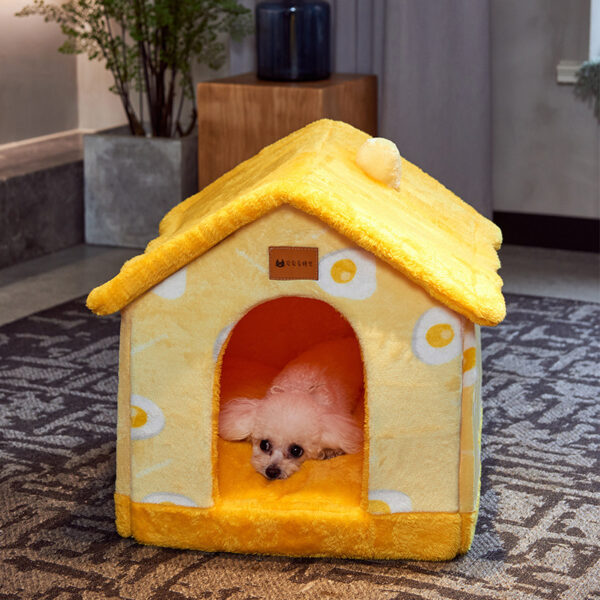 iKid Foldable Dog House Pet Cat Bed Winter Dog Villa Sleep Kennel Removable Nest Warm Enclosed Cave Sofa Pets Supplies - Image 4