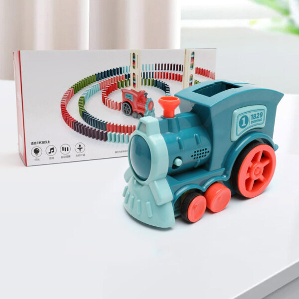 iKid Domino Train Toys Baby Toys Car Puzzle Automatic Release Licensing Electric Building Blocks Train Toy - Image 5