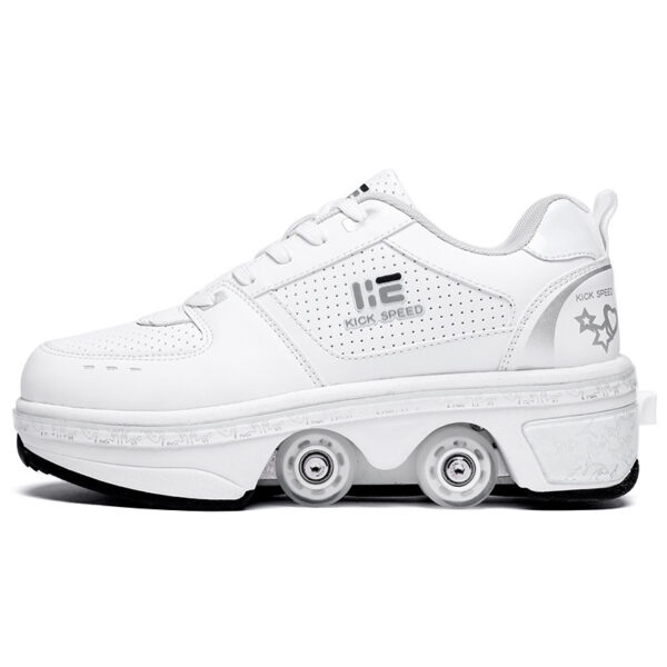 iKid Good Product Dual-Purpose Roller Skates Deformed Shoes Double Row Roller Skates - Image 7