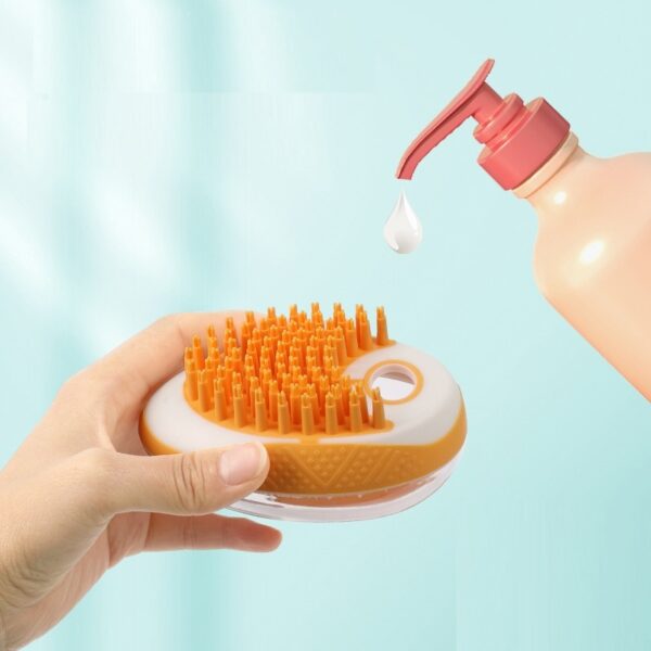iKid Dog Cat Bath Brush 2-In-1 Pet Spa Massage Comb Soft Silicone Pets Shower Hair Grooming Cmob Dog Cleaning Tool Pet Products - Image 5