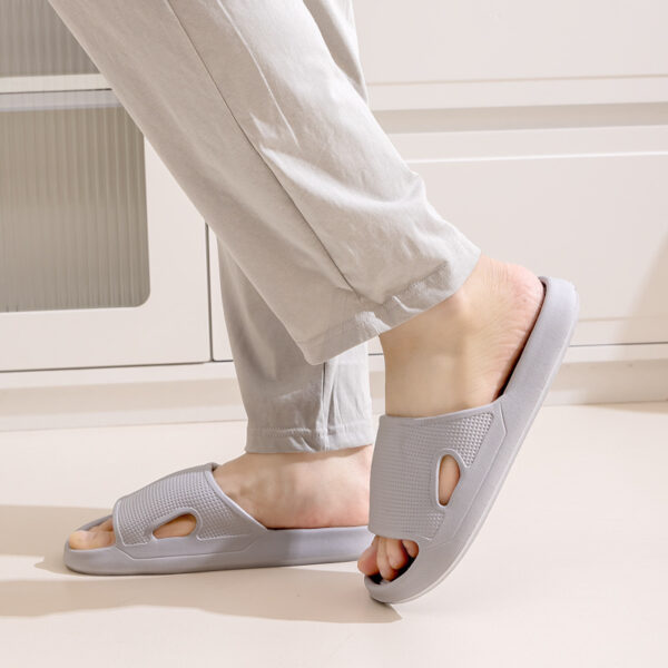 iKid Solid Color Thick Bottom Home Slippers Summer Non-Slip Floor Bathroom Slipper Women Men Couples Shoes - Image 3