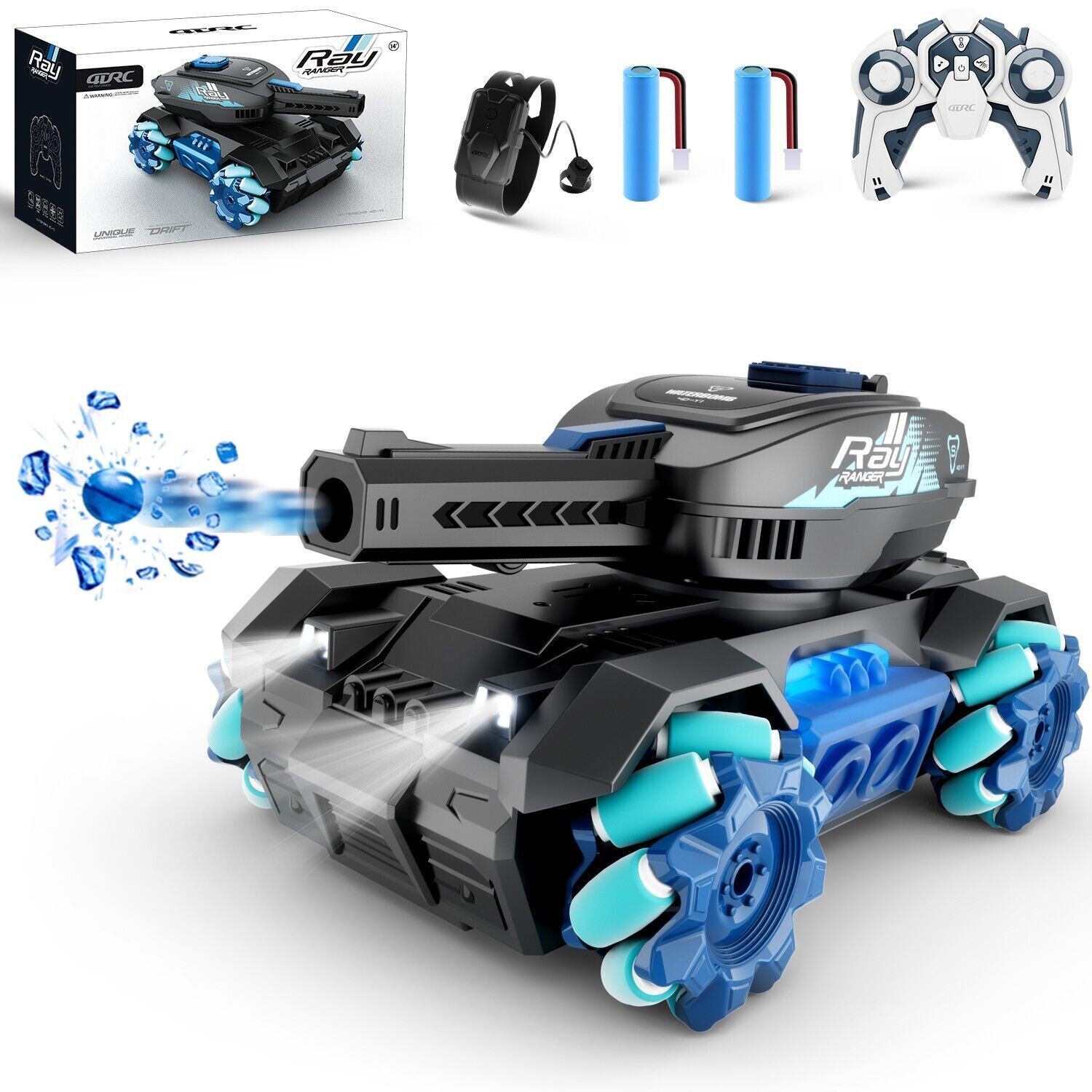 iKid De 4Drc Y1 Rc Tank Shooting Gesture Sensing Rc Stunt Car With Light Music