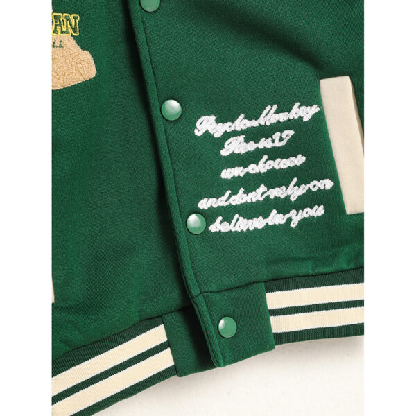 iKid Toddler Kids Girls Boy'S Trendy Embroidery Letters Print Jacket Baseball Collar Sports Casual Coat Children'S Wear - Image 6