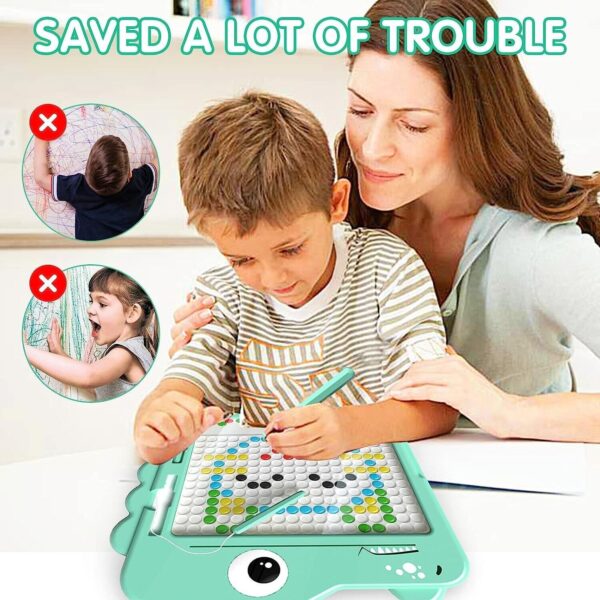 iKid Kids Magnetic Drawing Board Montessori Fine Motor Skill Learning Toy Doodle Gift - Image 5