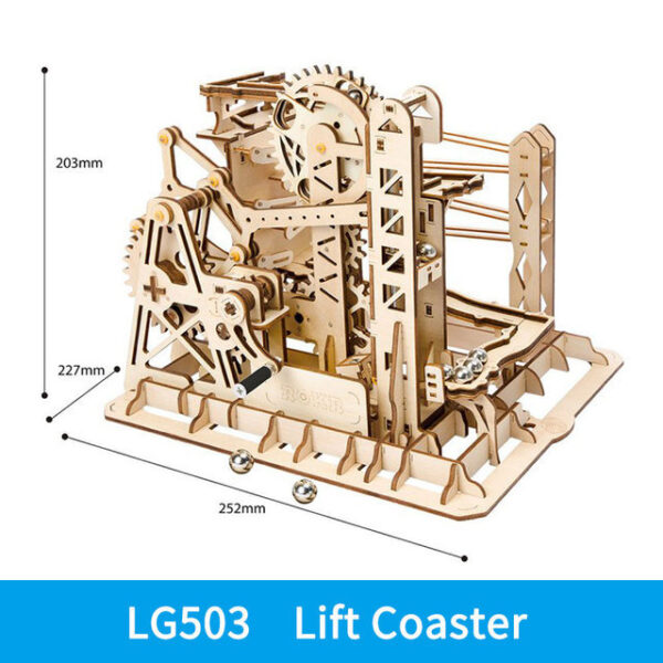 iKid 3D Diy Wooden Puzzle Roller Coaster Children'S Toys - Image 9