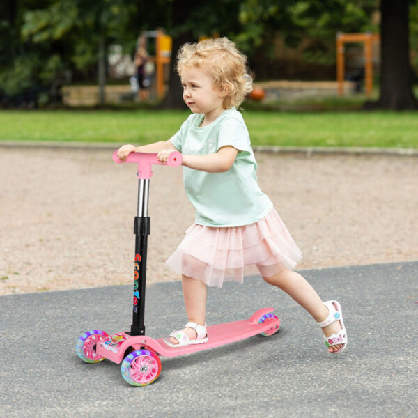iKid Blue Kids Scooter 3 Wheels Kids Kick Push Flashing Led Light Up Adjustable - Image 9