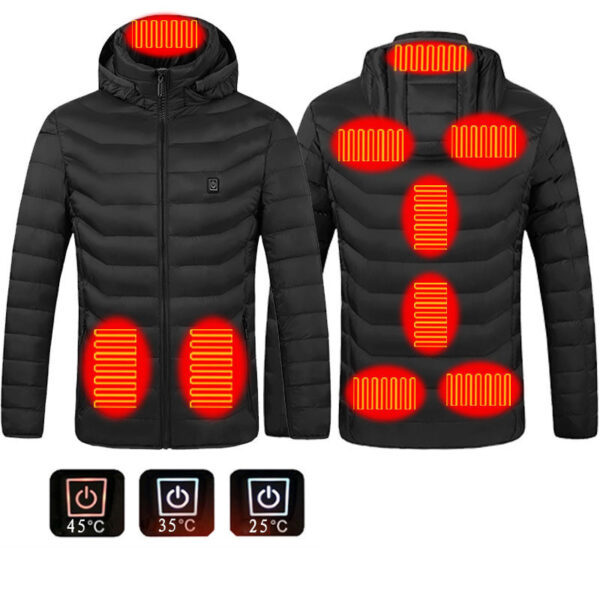 iKid New Heated Jacket Coat Usb Electric Jacket Cotton Coat Heater Thermal Clothing Heating Vest Men'S Clothes Winter - Image 4