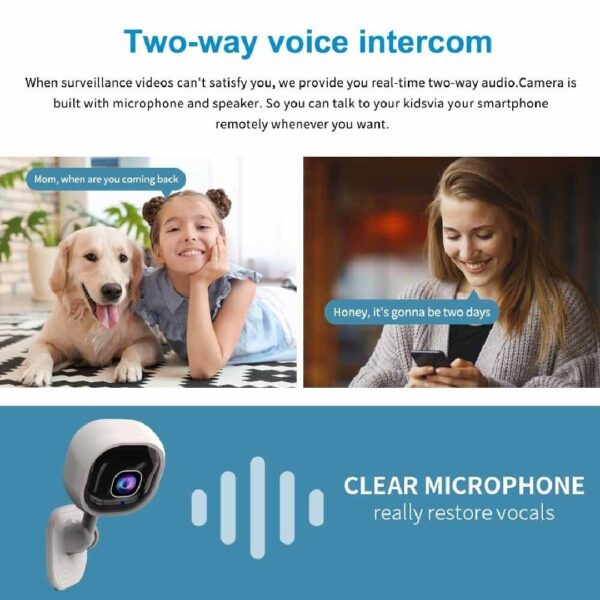 iKid 1080P Hd Mini Camera Security Ip Cctv Wireless Wifi Home Indoor Night Vision Cam - Image 6