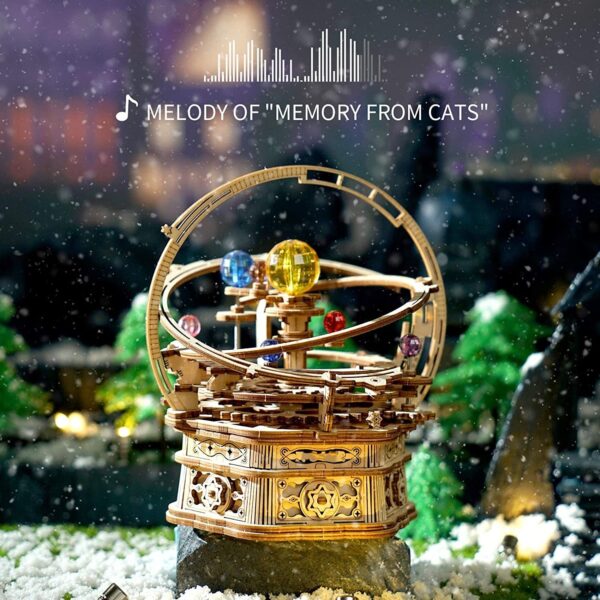 iKid Rokr Rotating Starry Night Mechanical Music Box 3D Wooden Puzzle Assembly Model Building Kits Toys For Children Kids - Amk51 - Image 6