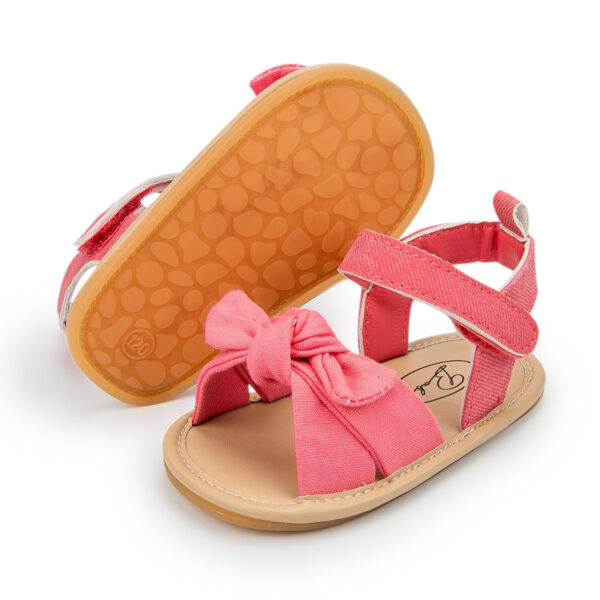iKid Summer New Baby Bow Sandals Rubber Sole - Image 5