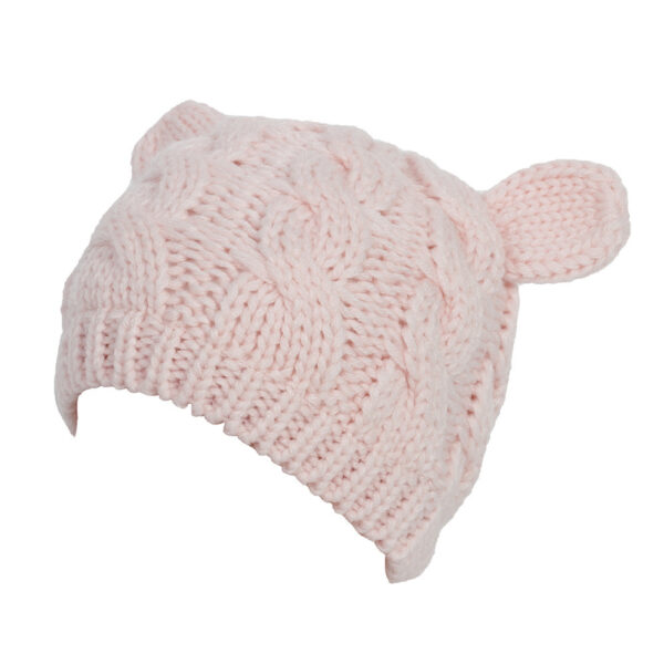 iKid Hand Made 3D Cute Knitted Cat Ear Beanie For Winter - Image 4