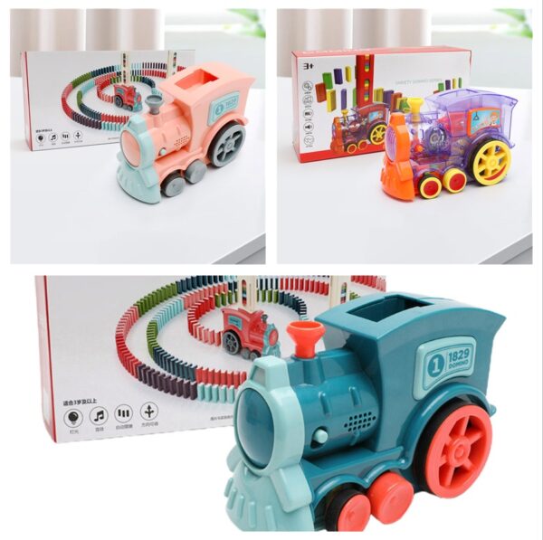 iKid Domino Train Toys Baby Toys Car Puzzle Automatic Release Licensing Electric Building Blocks Train Toy - Image 6